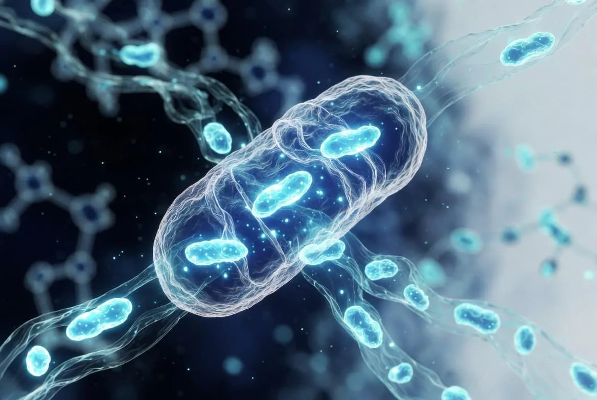 Illustration of the MOTS-c peptide and mitochondrial energy activation